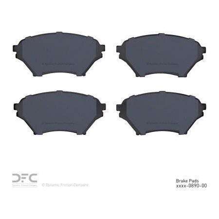 Dynamic Friction Co DFC 3000 Semi-Metallic Brake Pads - 1311-0890-00